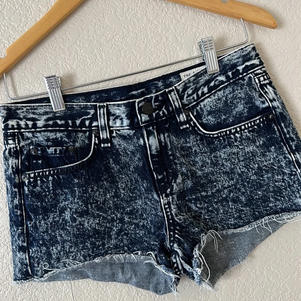 rag & bone Acid Wash Cutoff Denim Shorts Size 25